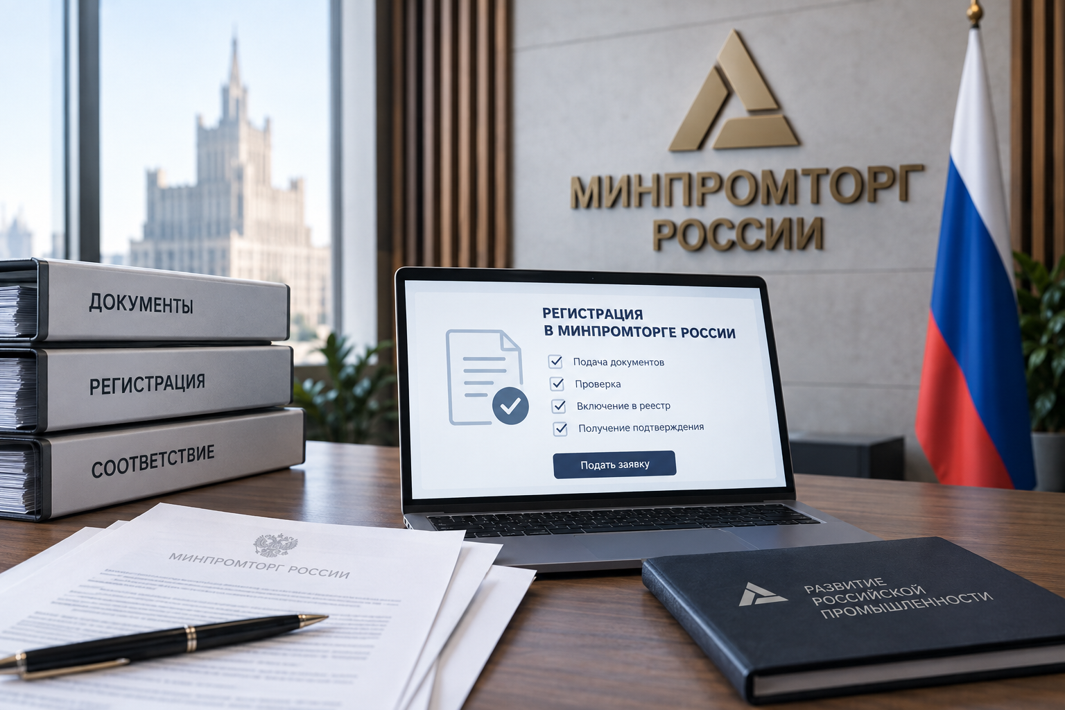 регистрация в минпромторге